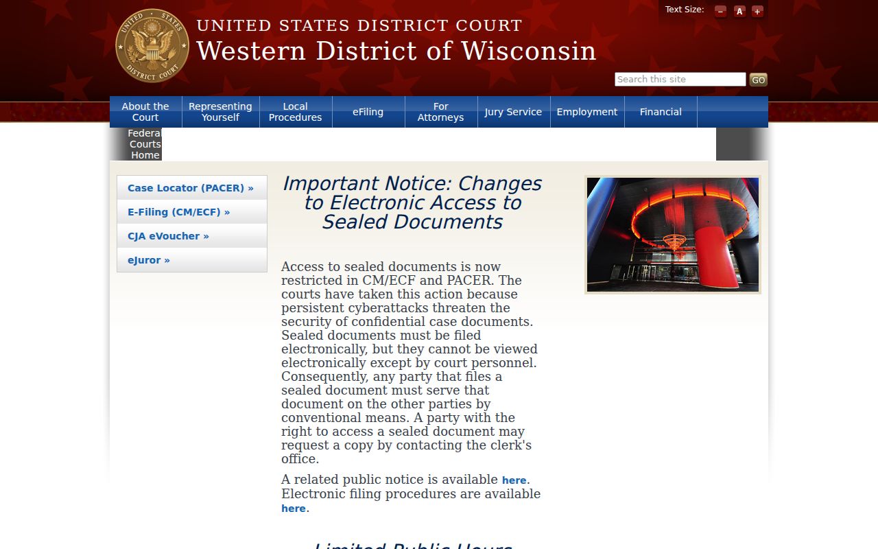Federal court serving Iron County criminal court case jurisdiction